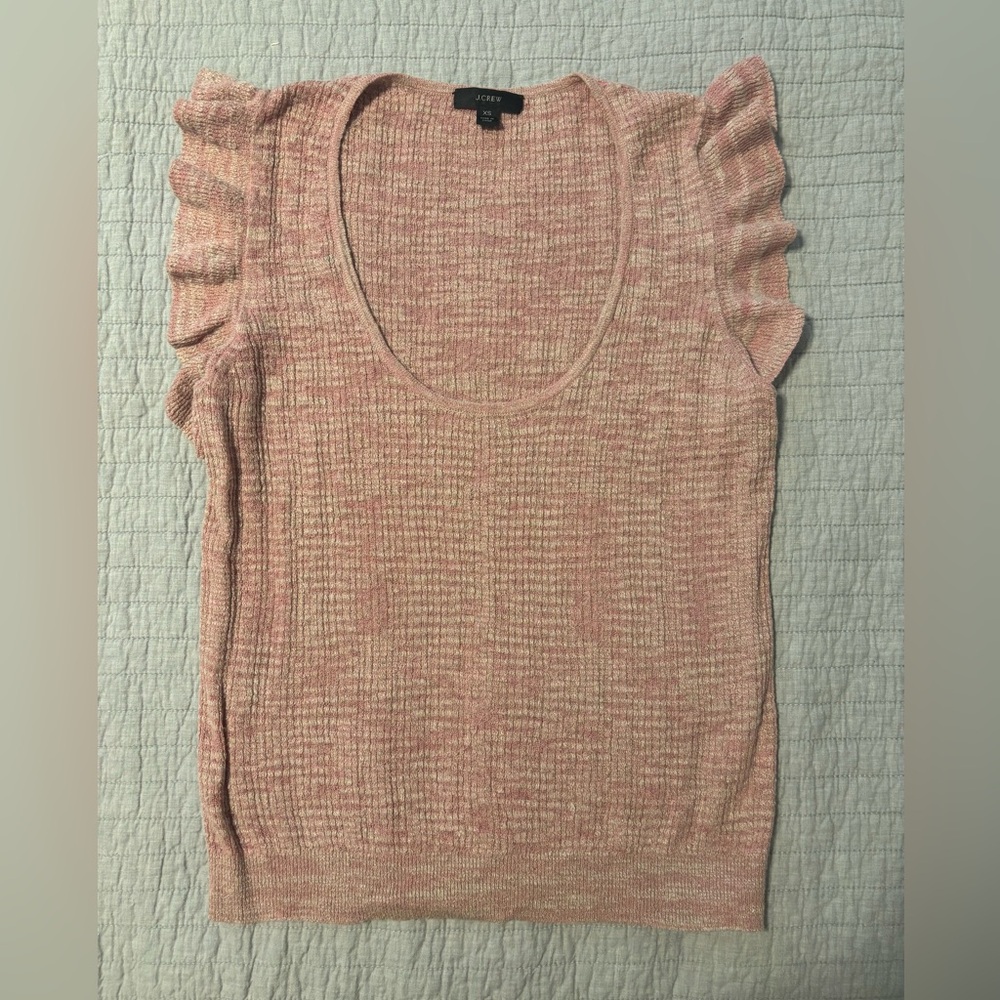 J. Crew Textured Pink Knit Top XS